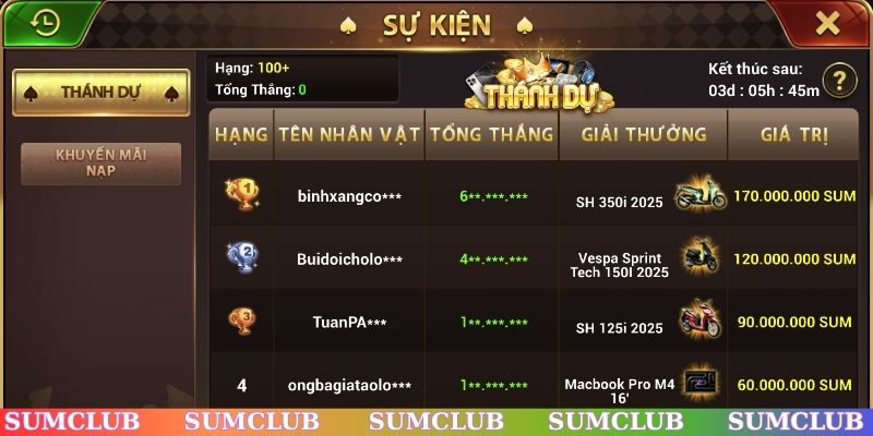 Cách sử dụng khuyến mãi SUMCLUB cho dân cược